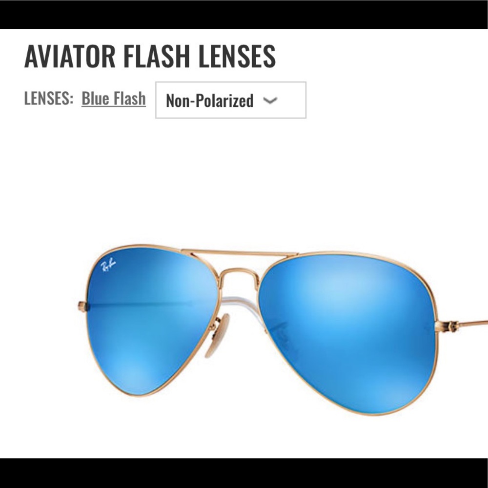 Ray Ban - Aviator Flash Lenses in Blue Flash